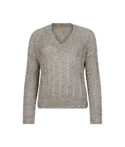 Maglia traforata con paillettes