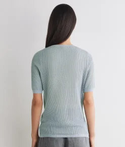 Maglia traforata in cotone