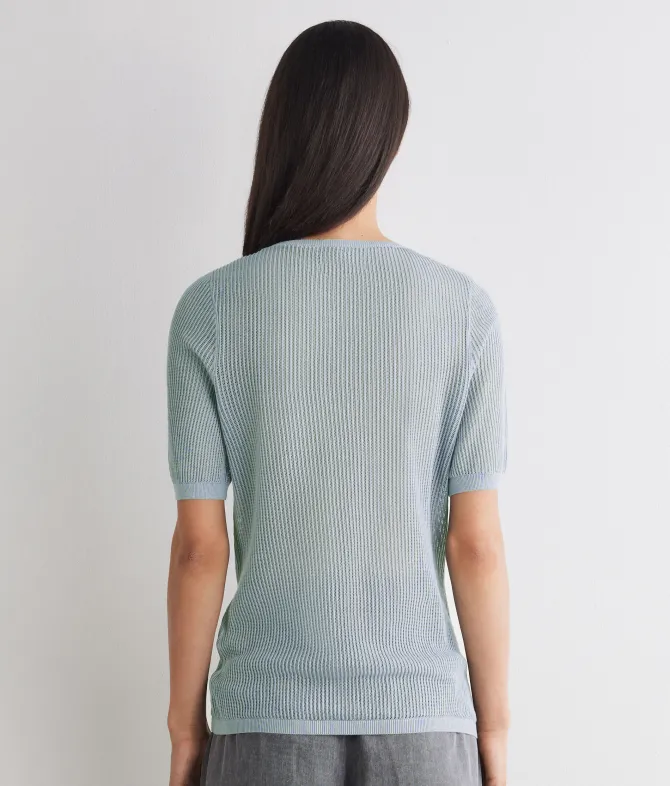 Maglia traforata in cotone