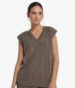 Maxi gilet con scollo a V in Cashmere Ultrasoft
