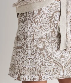 Minigonna jacquard paisley