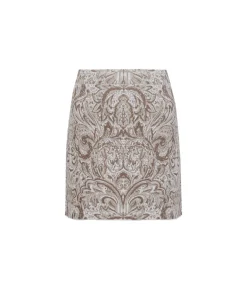 Minigonna jacquard paisley