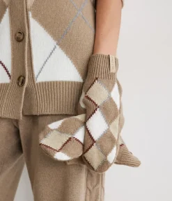 Muffole a rombi in cashmere Ultrasoft