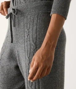 Pantalone a coste intrecciate in Cashmere Ultrasoft