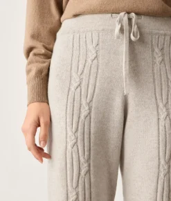 Pantalone a coste intrecciate in Cashmere Ultrasoft
