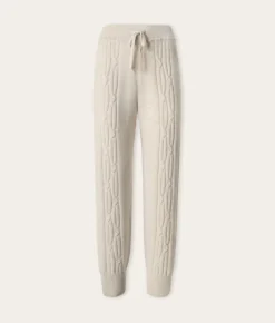 Pantalone a coste intrecciate in Cashmere Ultrasoft