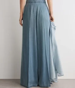 Pantalone ampio delavè