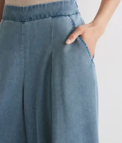 Pantalone ampio delavè