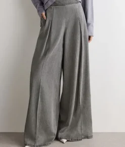 Pantalone ampio delavè