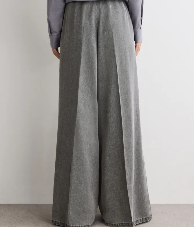 Pantalone ampio delavè