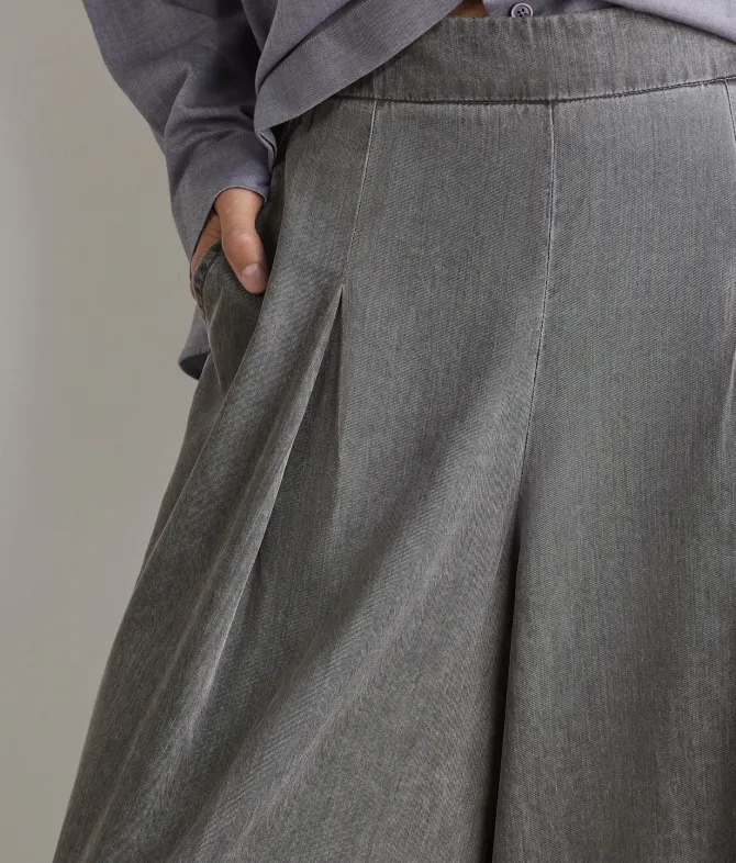 Pantalone ampio delavè