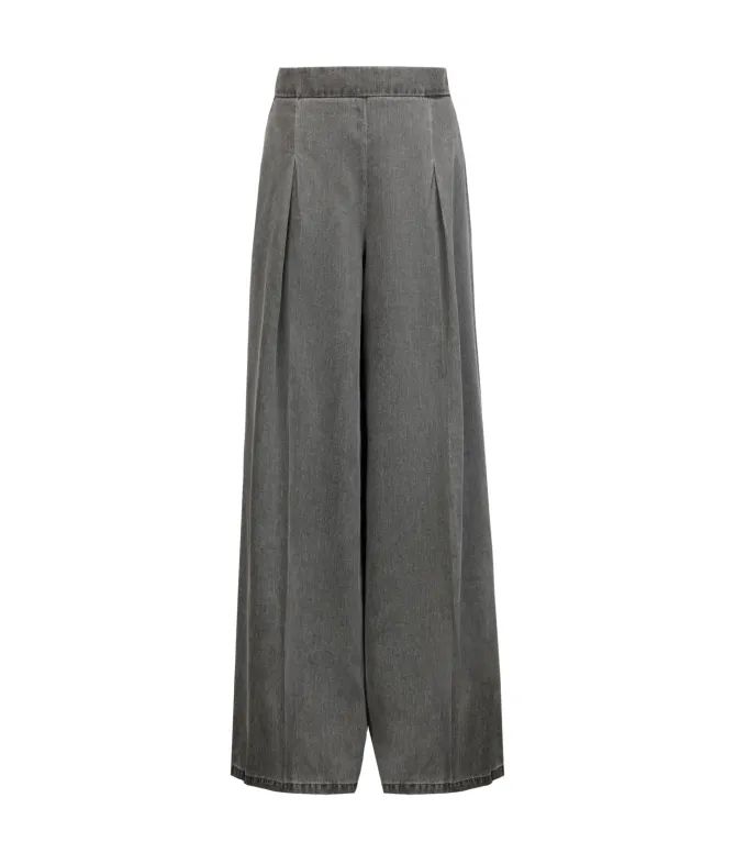Pantalone ampio delavè