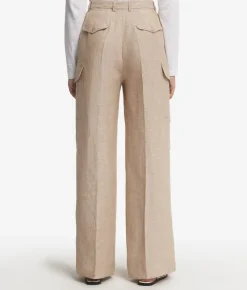 Pantalone cargo in lino