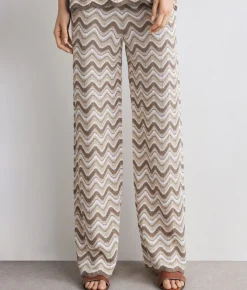 Pantalone chevron lamé