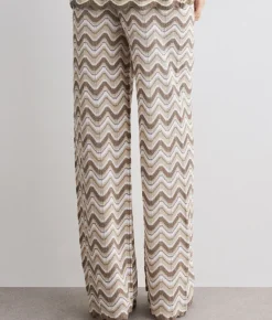Pantalone chevron lamé