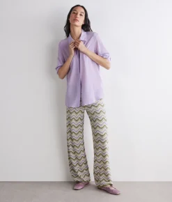 Pantalone chevron lamé