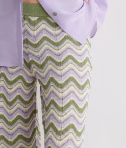 Pantalone chevron lamé