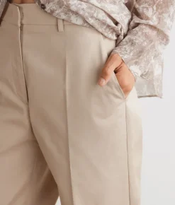 Pantalone con risvolto in cotone