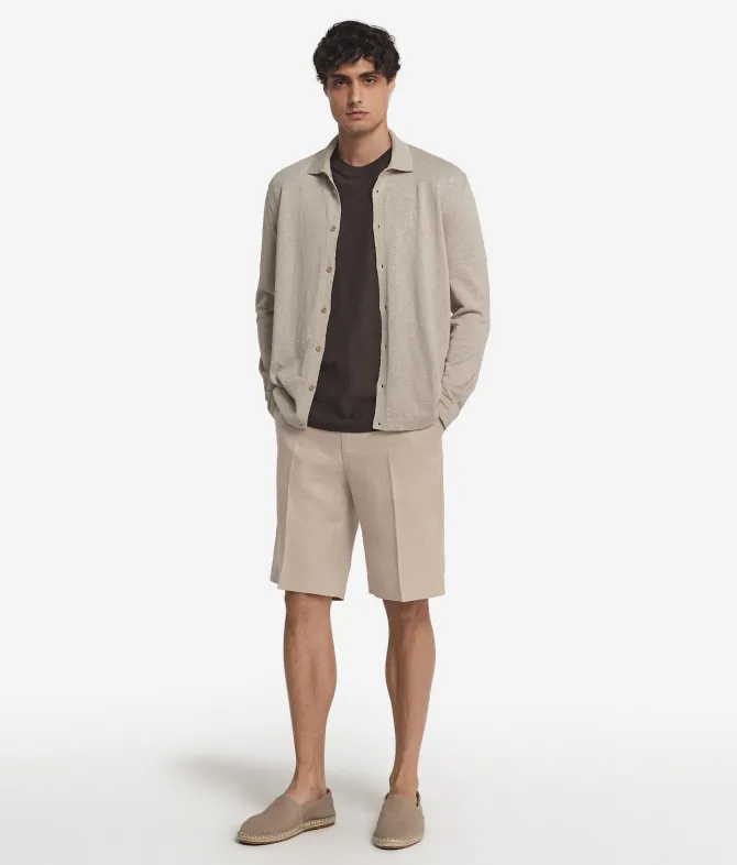 Pantalone corto in lino