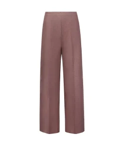 Pantalone dritto in lino lamé