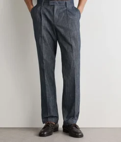 Pantalone in cotone effetto denim