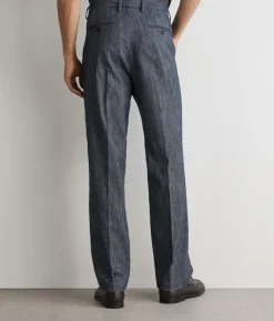 Pantalone in cotone effetto denim