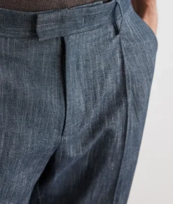 Pantalone in cotone effetto denim