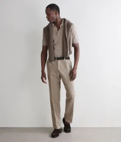 Pantalone in cotone e lino