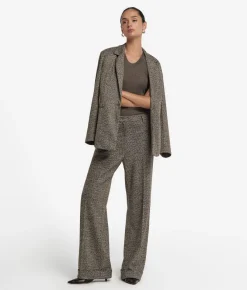 Pantalone in lana spinata