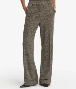 Pantalone in lana spinata