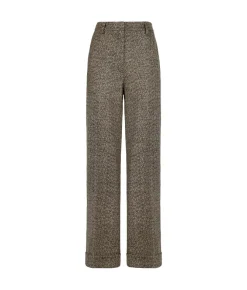 Pantalone in lana spinata