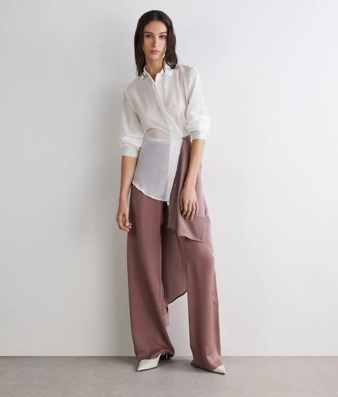 Pantalone in raso opaco