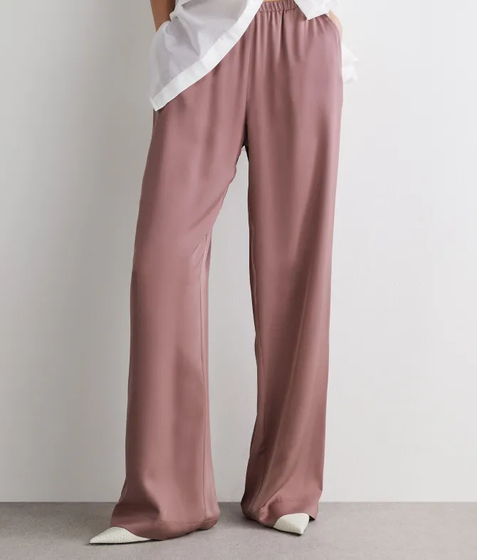 Pantalone in raso opaco