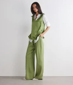 Pantalone in raso opaco