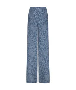 Pantalone in seta stampata