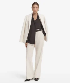 Pantalone in velluto di lana e cashmere