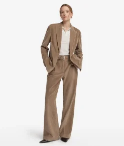 Pantalone in velluto di lana e cashmere