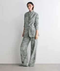Pantalone jacquard in cotone