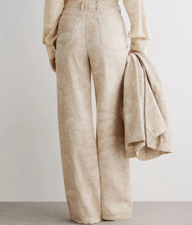 Pantalone jacquard in cotone