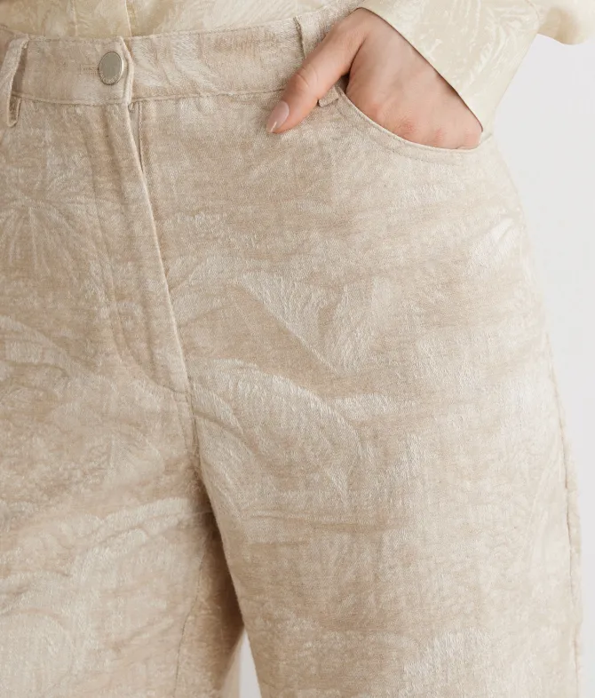 Pantalone jacquard in cotone