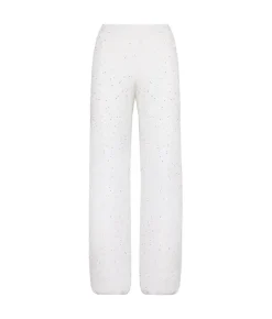 Pantalone palazzo con micro paillettes