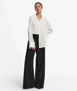 Pantalone palazzo in lana