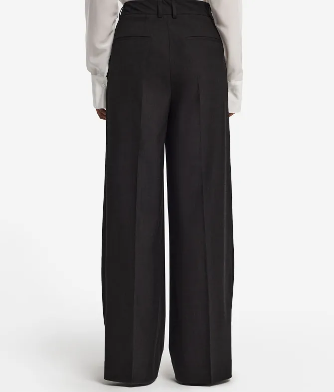 Pantalone palazzo in lana
