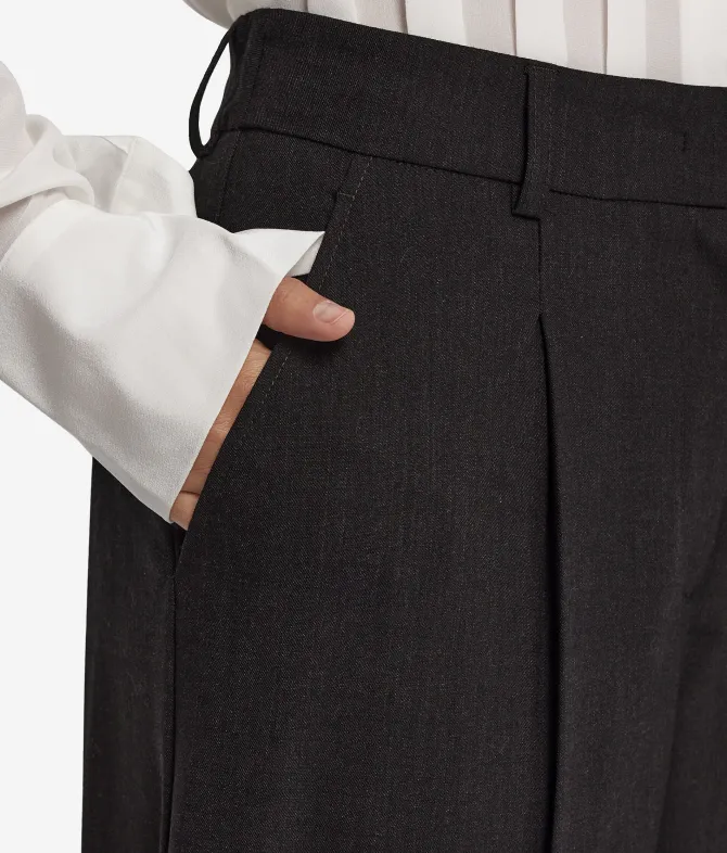 Pantalone palazzo in lana