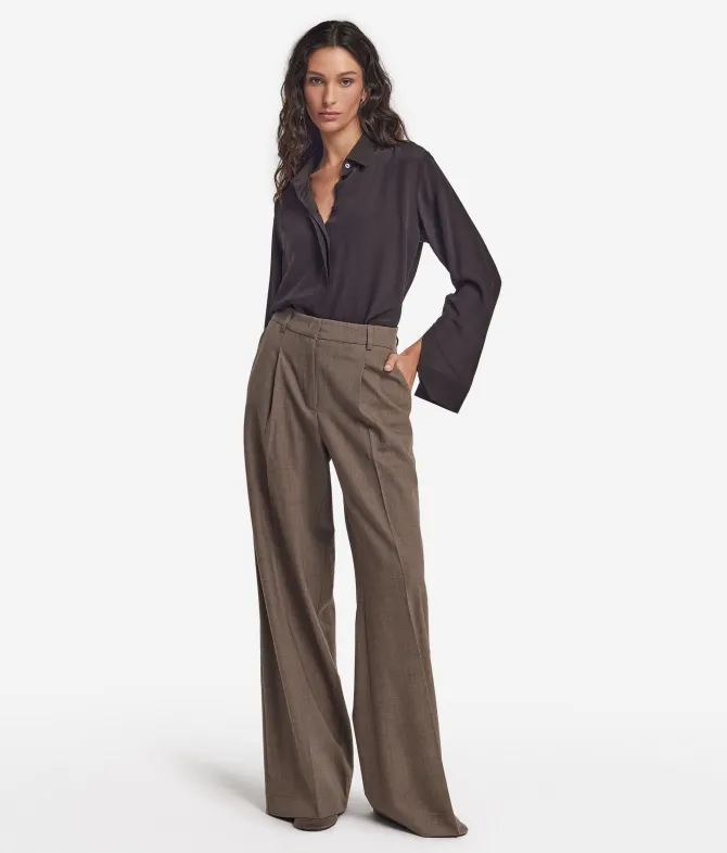 Pantalone palazzo in lana