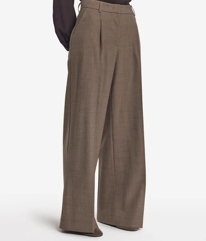 Pantalone palazzo in lana