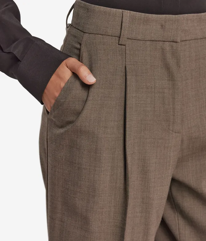 Pantalone palazzo in lana
