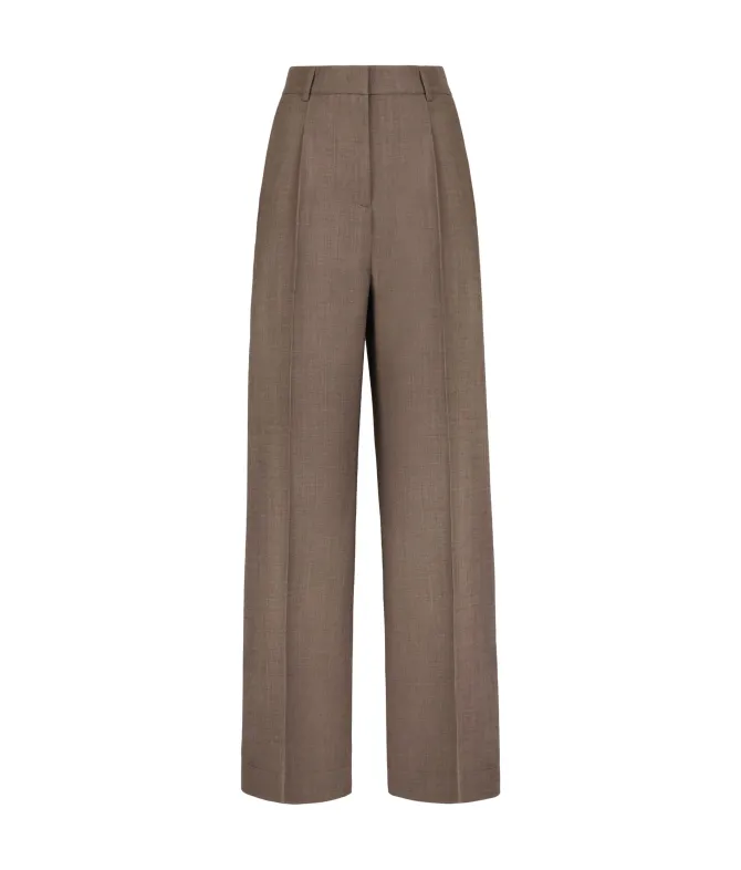 Pantalone palazzo in lana