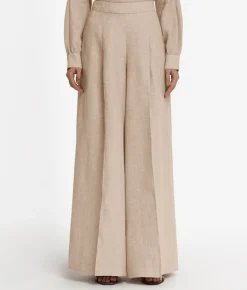 Pantalone palazzo in lino