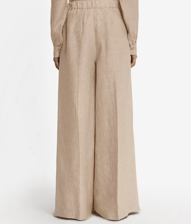 Pantalone palazzo in lino